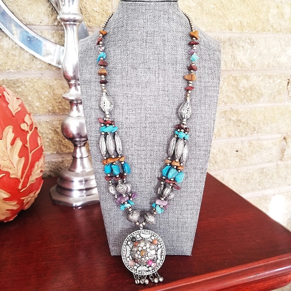 Boho Beaded Multi Strand Necklace - Picture 13 of 13